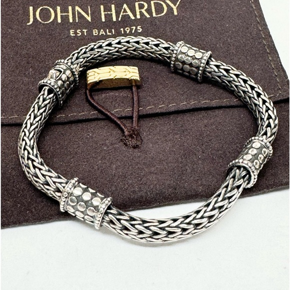 John Hardy Jewelry - John Hardy Four Dot Station Wheat Chain Bracelet .925